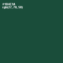 #1B4E3A - Te Papa Green Color Image