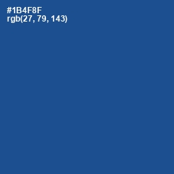 #1B4F8F - Venice Blue Color Image