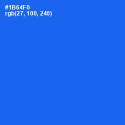 #1B64F0 - Blue Ribbon Color Image