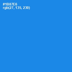 #1B87E6 - Dodger Blue Color Image