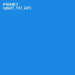 #1B89E3 - Dodger Blue Color Image