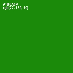 #1B8A0A - Forest Green Color Image