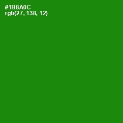 #1B8A0C - Forest Green Color Image