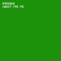 #1B920A - Forest Green Color Image