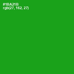 #1BA21B - Forest Green Color Image