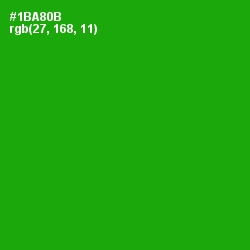 #1BA80B - Forest Green Color Image