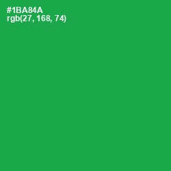 #1BA84A - Eucalyptus Color Image