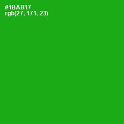 #1BAB17 - Forest Green Color Image