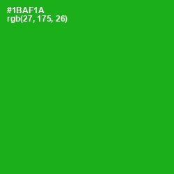 #1BAF1A - Forest Green Color Image