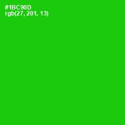 #1BC90D - Green Color Image