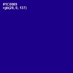 #1C0089 - Ultramarine Color Image