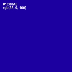 #1C00A0 - Ultramarine Color Image