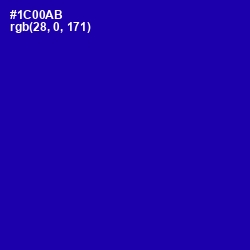 #1C00AB - Ultramarine Color Image