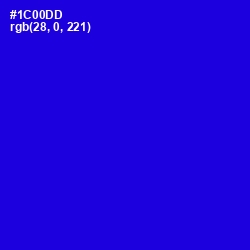 #1C00DD - Dark Blue Color Image