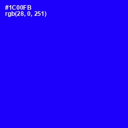 #1C00FB - Blue Color Image