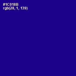 #1C018B - Ultramarine Color Image