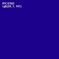 #1C018D - Ultramarine Color Image