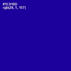 #1C019D - Ultramarine Color Image