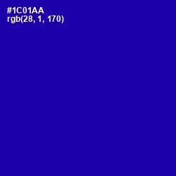 #1C01AA - Ultramarine Color Image