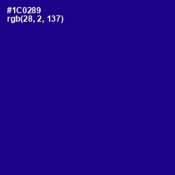 #1C0289 - Ultramarine Color Image