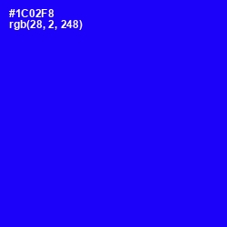 #1C02F8 - Blue Color Image