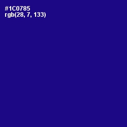 #1C0785 - Ultramarine Color Image