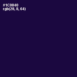 #1C0840 - Tolopea Color Image