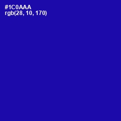 #1C0AAA - Ultramarine Color Image