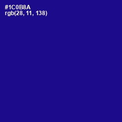 #1C0B8A - Ultramarine Color Image