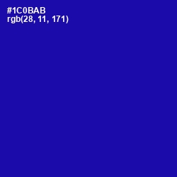 #1C0BAB - Ultramarine Color Image