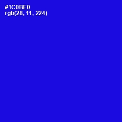 #1C0BE0 - Blue Color Image