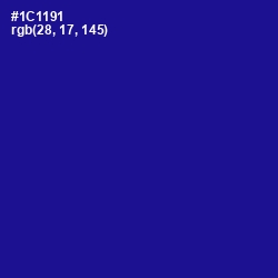 #1C1191 - Ultramarine Color Image