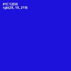 #1C12DB - Dark Blue Color Image