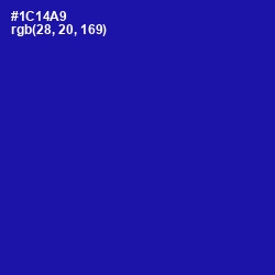 #1C14A9 - Ultramarine Color Image