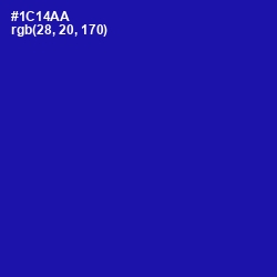 #1C14AA - Ultramarine Color Image