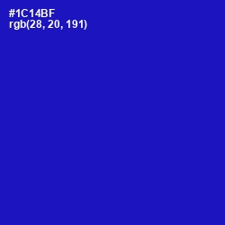 #1C14BF - Persian Blue Color Image