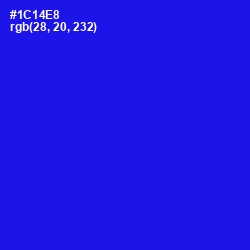 #1C14E8 - Blue Color Image