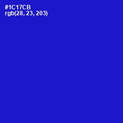 #1C17CB - Dark Blue Color Image