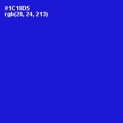 #1C18D5 - Dark Blue Color Image