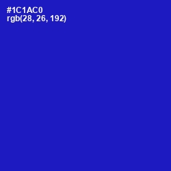 #1C1AC0 - Dark Blue Color Image