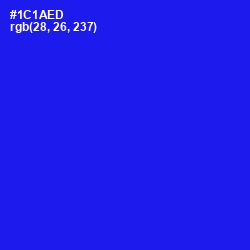 #1C1AED - Blue Color Image