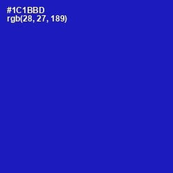 #1C1BBD - Persian Blue Color Image