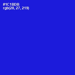 #1C1BDB - Dark Blue Color Image