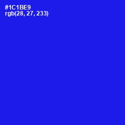 #1C1BE9 - Blue Color Image