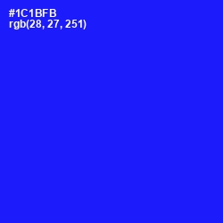 #1C1BFB - Blue Color Image