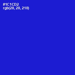 #1C1CD2 - Dark Blue Color Image