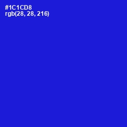 #1C1CD8 - Dark Blue Color Image