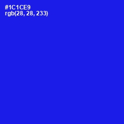 #1C1CE9 - Blue Color Image
