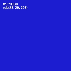#1C1DD0 - Dark Blue Color Image