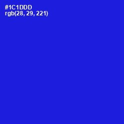 #1C1DDD - Dark Blue Color Image